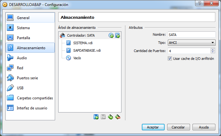 Asignacion de discos a la maquina virtual