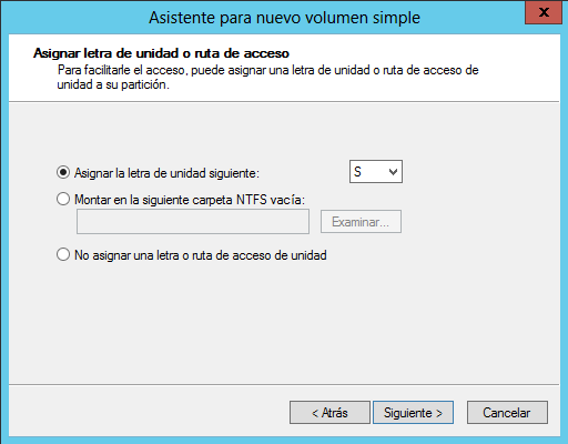 Crear volumen simple asignar letra